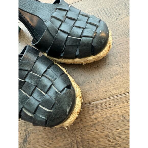 Tory Burch Black and Green Platform Heels - Picture 11 of 13